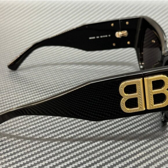 BALENCIAGA Black Grey Women's 55 mm Medium Sunglasses - Picture 4 of 5